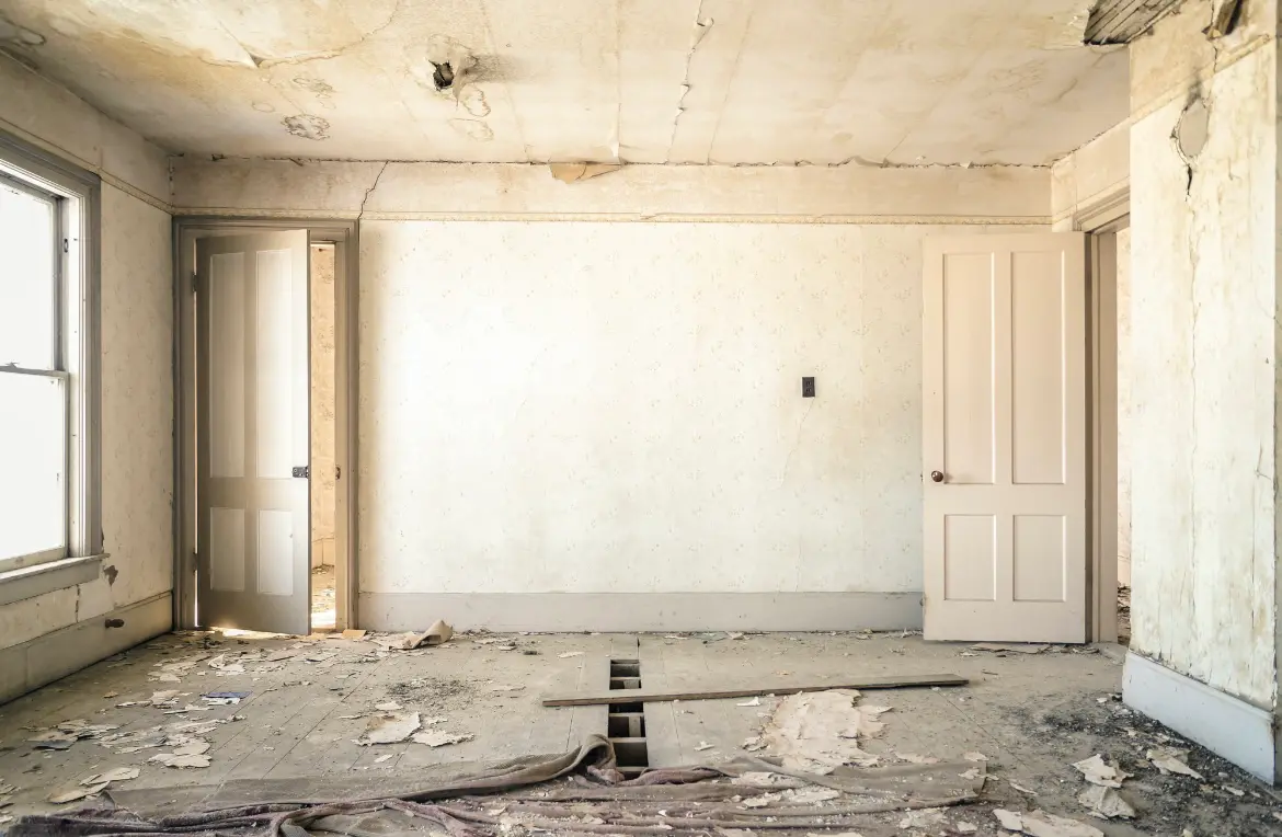 Waste disposal crew managing a cleanout project in Mansfield